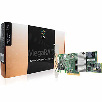 Picture of LSI Logic LSI LSI00415 MegaRAID SAS 9361-4i 4-Port 12Gb/s SAS+SATA PCI-Express 3.0 Low Profile RAID Controller, Single