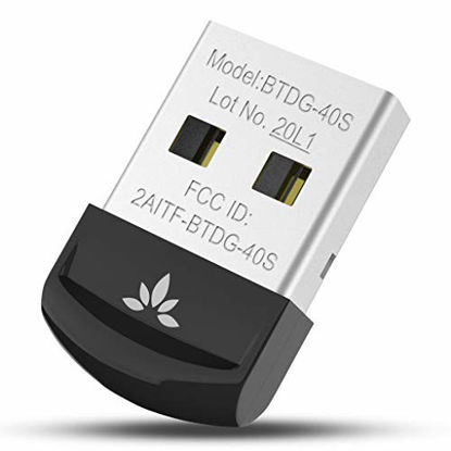 Picture of Avantree DG40S USB Bluetooth Adapter for PC, Bluetooth Dongle for Desktop Laptop Computer, Mouse, Keyboard, Headphones Stereo Music, Skype Calls, Support All Windows 10 8.1 8 7 XP Vista