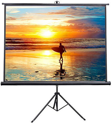 Picture of VIVO 100" Portable Indoor Outdoor Projector Screen, 100 Inch Diagonal Projection HD 4:3 Projection Pull Up Foldable Stand Tripod (PS-T-100)