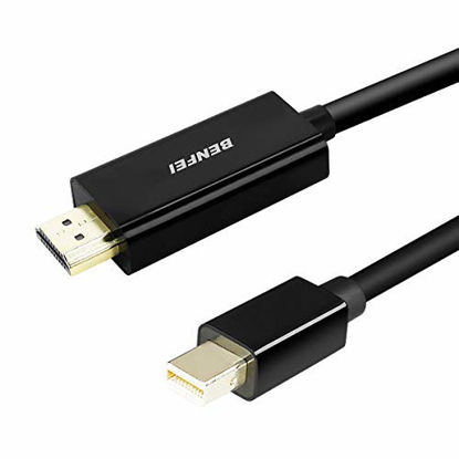 Picture of Mini DisplayPort to HDMI Cable, Benfei Mini DP to HDMI 6 Feet Cable (Thunderbolt Compatible) with MacBook Air/Pro, Surface Pro/Dock, Monitor, Projector