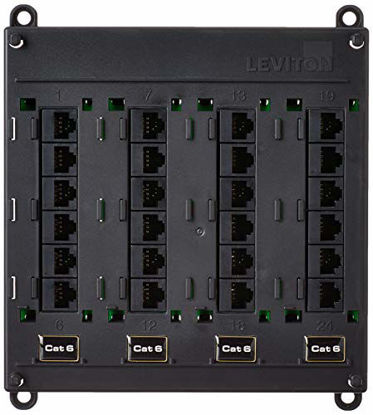 Picture of Leviton 476TM-624 Twist and Mount Patch Panel, 24 CAT 6 Ports