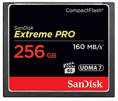 Picture of SanDisk Extreme PRO 256GB CompactFlash Memory Card UDMA 7 Speed Up To 160MB/s- SDCFXPS-256G-X46 Black