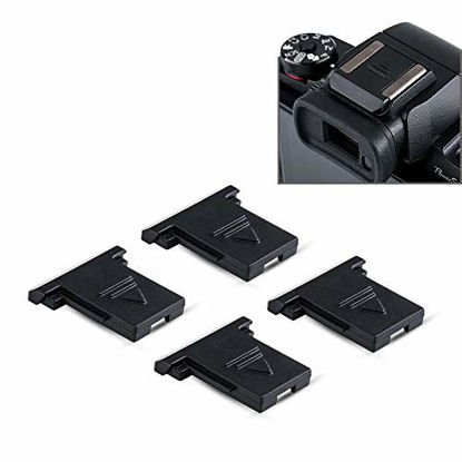 Picture of 4PCS Camera Hot Shoe Cover Protector Cap for Canon EOS R5 R6 R RP M50 M5 DSLR EOS 1D 1DX 1Ds Series,5D & Mark IV III II 5DS 5DSR 6D 6DM2 7D 7DM2 90D 80D 77D 70D Rebel T8i T7i T7 T6s T6i T6 T5i SL3 SL2