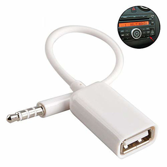 GetUSCart AUX to USB 3.5mm Male Aux Audio Jack Plug to USB 2.0