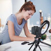 Picture of LED Ring Light 6" with Tripod Stand for YouTube Video and Makeup, Mini LED Camera Light with Cell Phone Holder Desktop LED Lamp with 3 Light Modes & 11 Brightness Level (6")