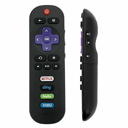 Picture of Replacement Remote for All TCL Roku TV with Sling, VUDU and Hulu Shortcuts.