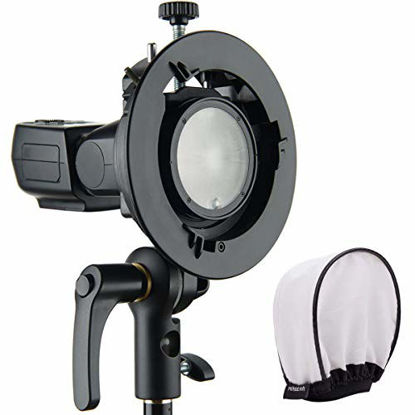 Picture of Godox S2 Speedlite S-Type Bracket Bowens Mount, for Godox V1 AD200Pro AD400Pro AD200 V860II TT685 TT600 TT350, Precise Tilt Control, Large Adjustment Handle, Integrated Umbrella Mount, More Compact