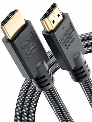 Picture of PowerBear 4K HDMI Cable 10 ft | High Speed, Braided Nylon & Gold Connectors, 4K @ 60Hz, Ultra HD, 2K, 1080P & ARC Compatible | for Laptop, Monitor, PS5, PS4, Xbox One, Fire TV, Apple TV & More