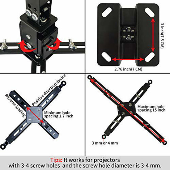 GetUSCart Projector Mount Universal Wall or Ceiling Projection Mount