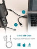 Picture of FIFINE USB Desktop PC Microphone with Pop Filter for Computer and Mac, Studio Condenser Mic with Gain Control Mute Button Headphone Jack for Gaming Streaming Recording YouTube, Extra USB-C Plug -K683A