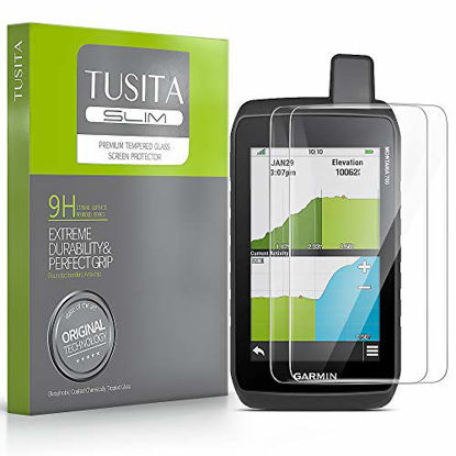 Picture of TUSITA [2-PACK] Tempered Glass Screen Protector Compatible with Garmin Montana 700 700i 750i - HD Clarity Protective Film Protection - Handheld GPS Navigator Accessories