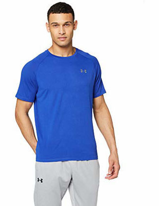 Picture of Under Armour Men's Tech 2.0 Short Sleeve T-Shirt , Royal Blue (400)/Graphite , Large