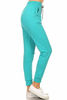 Picture of Leggings Depot JGA128-JADE-S Solid Jogger Track Pants w/Pockets, Small