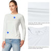 Picture of BALEAF Women's UPF 50+ Sun Protection T-Shirt SPF Long/Short Sleeve Dri Fit Lightweight Shirt Outdoor Hiking White Size XXL