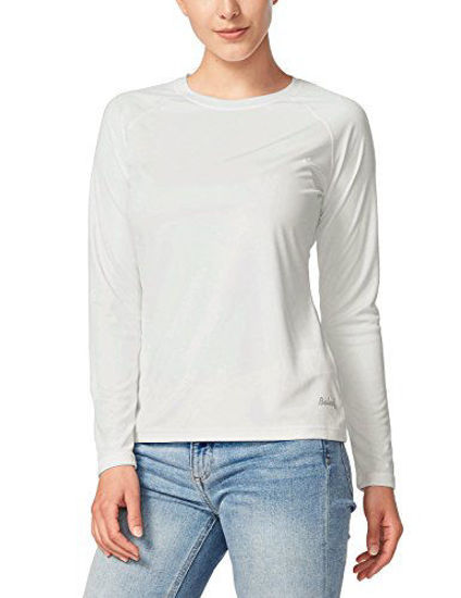 GetUSCart- BALEAF Women's UPF 50+ Sun Protection T-Shirt SPF Long/Short  Sleeve Dri Fit Lightweight Shirt Outdoor Hiking White Size XL