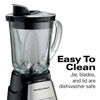 Picture of Hamilton Beach Power Elite Blender with 12 Functions for Puree, Ice Crush, Shakes and Smoothies and 40 Oz BPA Free Glass Jar, Black and Stainless Steel (58148A)
