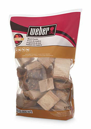 Picture of Weber 17137 Pecan Wood Chunks, 350 cu. in. (0.006 Cubic Meter), 4 lb