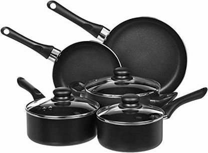 Picture of Amazon Basics Non-Stick Cookware Set, Pots and Pans - 8-Piece Set