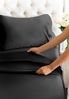 Picture of Queen Size Sheet Set - 4 Piece Set - Hotel Luxury Bed Sheets - Extra Soft - Deep Pockets - Easy Fit - Breathable & Cooling Sheets - Wrinkle Free - Comfy - Black Bed Sheets - Queens Sheets - 4 PC
