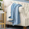 Picture of Bedsure Sherpa Fleece Blanket Throw Size Slate Blue Plush Throw Blanket Fuzzy Soft Blanket Microfiber