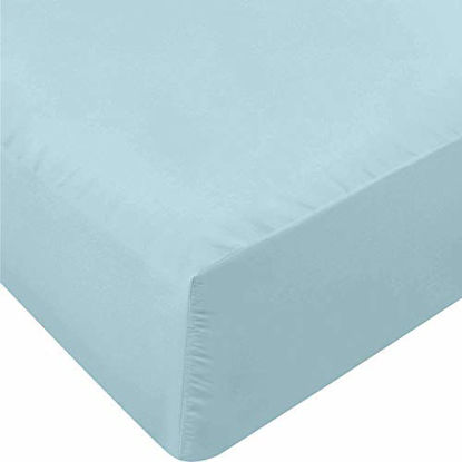 Picture of Utopia Bedding Fitted Sheet - Soft Brushed Microfiber - Deep Pockets, Shrinkage and Fade Resistant - Easy Care - 1 Fitted Sheet Only (Full, Spa Blue)