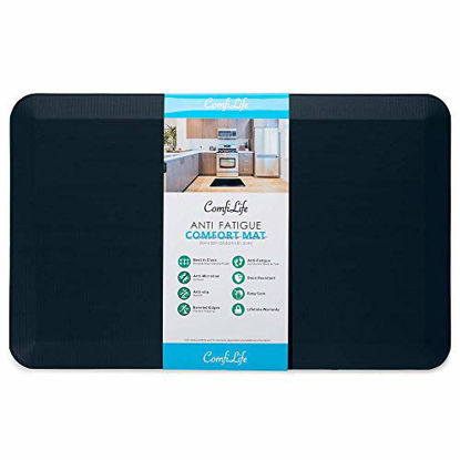 Picture of ComfiLife Anti Fatigue Floor Mat - 3/4 Inch Thick Perfect Kitchen Mat, Standing Desk Mat - Comfort at Home, Office, Garage - Durable - Stain Resistant - Non-Slip Bottom (20" x 32", Navy)