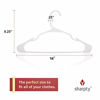 Picture of Sharpty Plastic Clothing Notched Hangers Ideal for Everyday Standard Use, (White, 50 Pack)