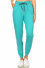 Picture of Leggings Depot JGA128-JADE-L Solid Jogger Track Pants w/Pockets, Large