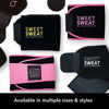 Picture of Sweet Sweat Waist Trimmer for Men & Women Black/Pink (Small) | Premium Waist Trainer Sauna Suit, Includes Sample of Sweet Sweat Gel!