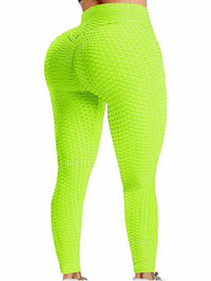 A AGROSTE Womens High Waist Yoga Pants Tummy Control Workout Ruched Butt Lifting Stretchy Leggings Textured Booty Tights 