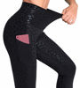 Picture of Dragon Fit High Waist Yoga Leggings with 3 Pockets,Tummy Control Workout Running 4 Way Stretch Yoga Pants (Large, Black Leopard)