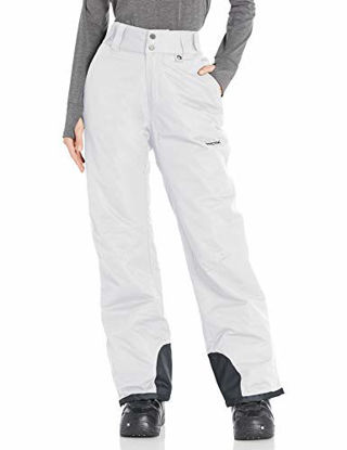 Short Insulated Snow Pants, White 