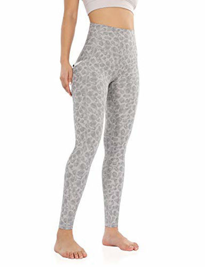 GetUSCart- ODODOS Women's Out Pockets High Waisted Pattern Yoga Pants,  Workout Sports Running Athletic Pattern Pants, Full-Length, Plus Size, Grey  Leopard, XX-Large