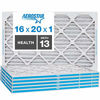 Picture of Aerostar Home Max 16x20x1 MERV 13 Pleated Air Filter, Made in the USA, Captures Virus Particles, 6-Pack