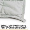 Picture of YnM Weighted Blanket - Heavy 100% Oeko-Tex Certified Cotton Material with Premium Glass Beads (Light Grey, 48''x72'' 12lbs), Suit for One Person(~110lb) Use on Twin/Full Bed