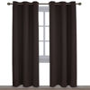 Picture of NICETOWN Energy Smart Thermal Insulated Solid Grommet Blackout Curtains/Drapes for Living Room (2 Panels, 42 inches x 84 inches, Toffee Brown)