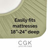 Picture of Extra Deep Pocket Sheets - 6 Piece Sheet Set - Cal King Size Sheets Deep Pocket - Extra Deep Bed Sheets - Deep California King Fitted Sheet Set - Super and Ultra Deep Sheets - for Extra Deep Mattress