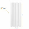 Picture of RV Shower Curtain Liner Fabric 47 x 64 inches, Hotel Quality, Washable, Water Repellent, White Bathroom Curtains with Grommets, 47x64