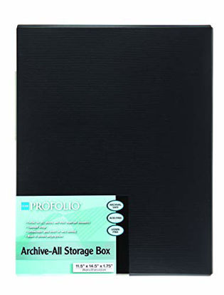 Picture of Itoya Profolio, Archive-All Storage Box, 11.5x14.5x1.75 inches, AA-1114BK