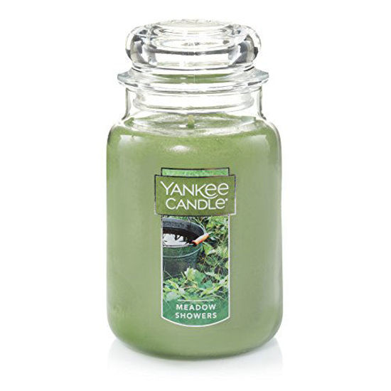 Picture of Yankee Candle Large Jar Candle|Meadow Showers Scented Candle|Premium Paraffin Grade Candle Wax with up to 150 Hour Burn Time