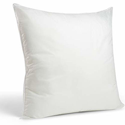 Picture of Foamily Premium Hypoallergenic European Sleep Pillow Insert Euro Sham Square Form Polyester, 26" L X 26" W, Standard/White