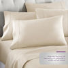 Picture of 6 Piece Hotel Luxury Soft 1800 Series Premium Bed Sheets Set, Deep Pockets, Hypoallergenic, Wrinkle & Fade Resistant Bedding Set(Full, Cream)
