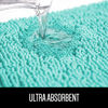Picture of Gorilla Grip Original Luxury Chenille Bathroom Rug Mat, 36x24, Extra Soft and Absorbent Shaggy Rugs, Machine Wash and Dry, Perfect Plush Carpet Mats for Tub, Shower, and Bath Room, Turquoise