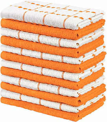 Picture of Utopia Towels Kitchen Towels, 15 x 25 Inches, 100% Ring Spun Cotton Super Soft and Absorbent Orange Dish Towels, Tea Towels and Bar Towels, (Pack of 12)