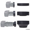 Picture of 49mm Set of 2 Camera Lens Hoods and 1 Lens Cap - Rubber (Collapsible) + Tulip Flower - Sun Shade/Shield - Reduces Lens Flare and Glare - Blocks Excess Sunlight for Enhanced Photography and Video Foo