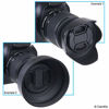 Picture of 77mm Set of 2 Camera Lens Hoods and 1 Lens Cap - Rubber (Collapsible) + Tulip Flower - Sun Shade/Shield - Reduces Lens Flare and Glare - Blocks Excess Sunlight for Enhanced Photography and Video Foo