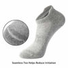 Picture of CelerSport Cushion No Show Tab Athletic Running Socks for Men and Women (6 Pairs),XL, Black+Grey