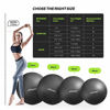 Picture of Trideer Exercise Ball (45-85cm) Extra Thick Yoga Ball Chair, Heavy Duty Stability Ball Supports 2200lbs, Birthing Ball with Quick Pump (Office & Home & Gym)