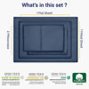 Picture of California Design Den Kids Full Size Sheet Set - 400 Thread Count 100% Long Staple Combed Cotton, Soft and Silky Sateen Weave Sheets for Boys, Indigo Navy Blue 3 Piece Bedding