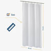 Picture of N&Y HOME Fabric Shower Curtain Liner 40 x 72 inches Bath Stall Size, Hotel Quality, Washable, Water Repellent, White Spa Bathroom Curtains with Grommets, 40x72